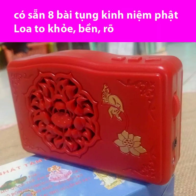 Máy Niệm kinh Phật 8 Bài kèm cục nguồn, để bàn thờ tụng cả ngày