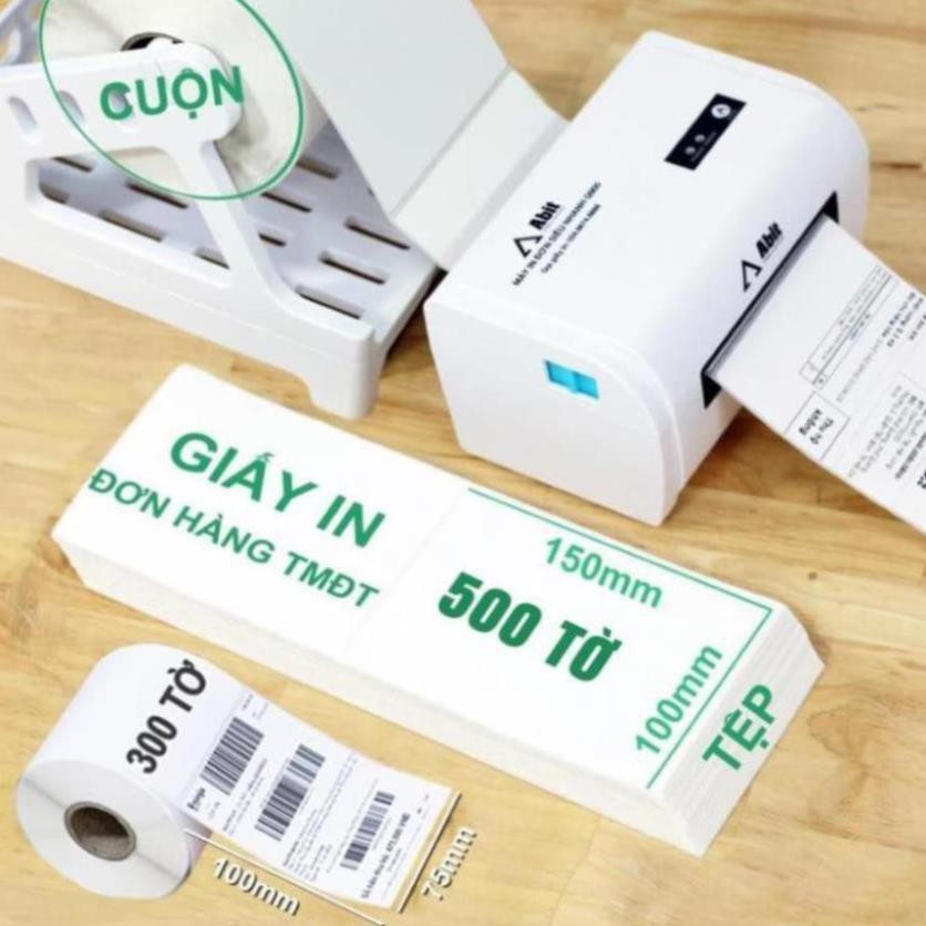 Giấy in đơn hàng TMĐT 100x150mm 75x100mm 100x100mm cho máy in Abit Q900, Xprinter XP DT108B - 470B, 