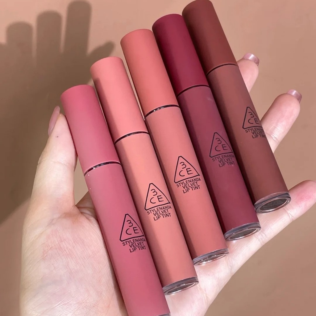 Son kem lì 3CE mềm môi tôn da Velvet Lip Tint mịn môi lâu trôi BITTER HOUR 3CE006