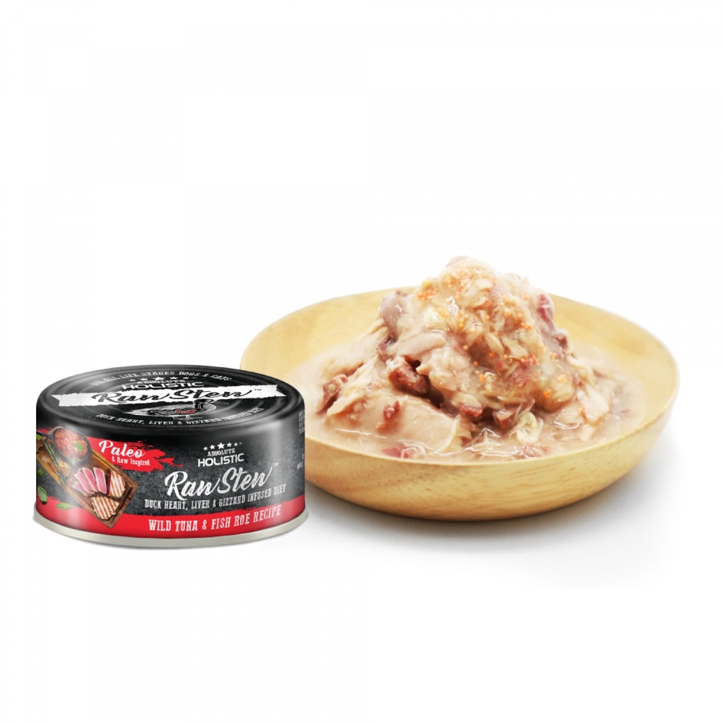 Cá ngừ hộp Absolute Holistic RawStew cho chó &amp; mèo 80g