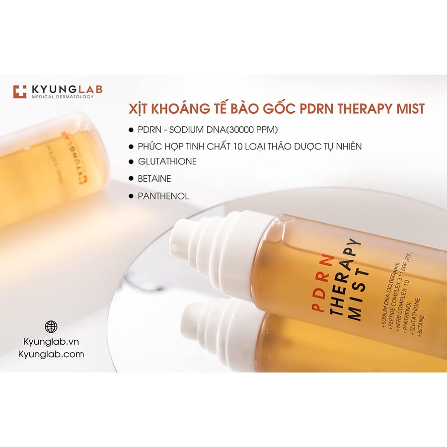 Xịt Khoáng Tế Bào Gốc Kyunglab PDRN Therapy Mist Cấp Ẩm Căng Bóng Da 150ml