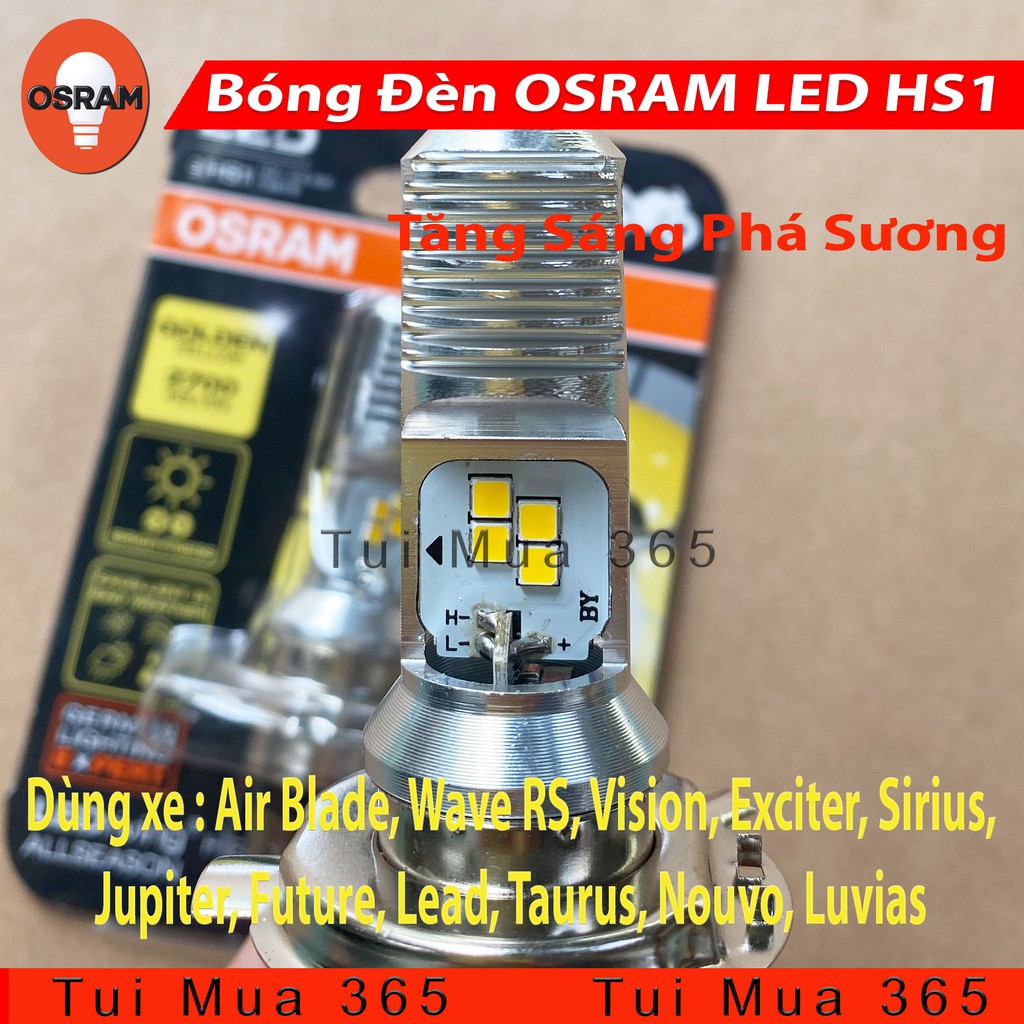 Bóng đèn LED tăng sáng phá sương OSRAM HS1 Air Blade, Wave RS, Vision, Exciter, Sirius, Jupiter, Future, Lead