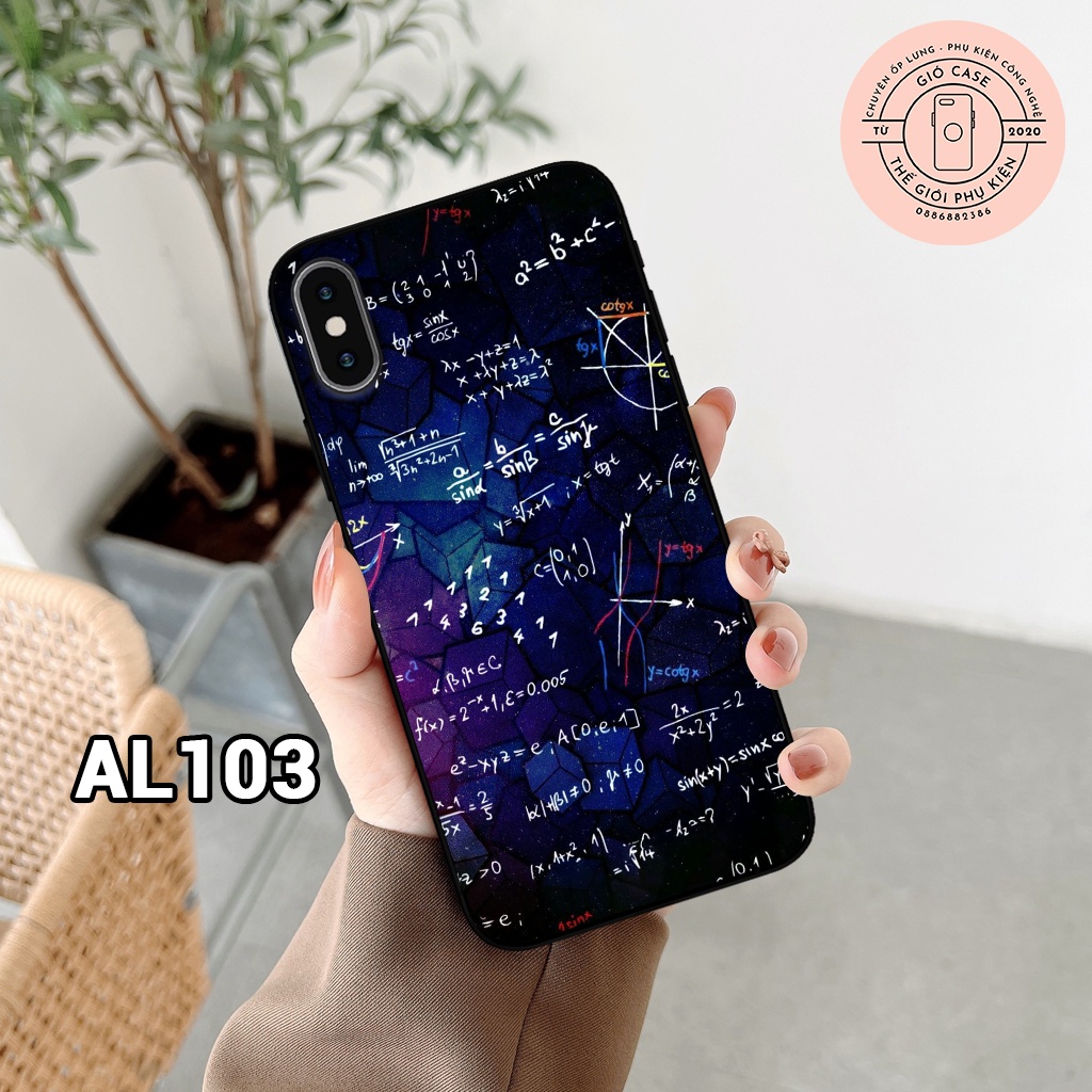Ốp lưng IPHONE X/ XS/ XS MAX/ XR - Ốp điện thoại IPHONE in hình họa tiết vũ trụ,công thức toán học,bền,đẹp