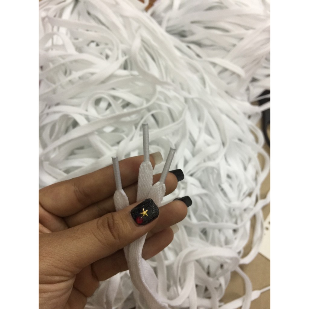 Dây Giày Bản Dẹt Màu Trắng Cho Giày Thể Thao Độ Dài 90cm 120cm 160cm 170cm 180cm 200cm - HAMYN