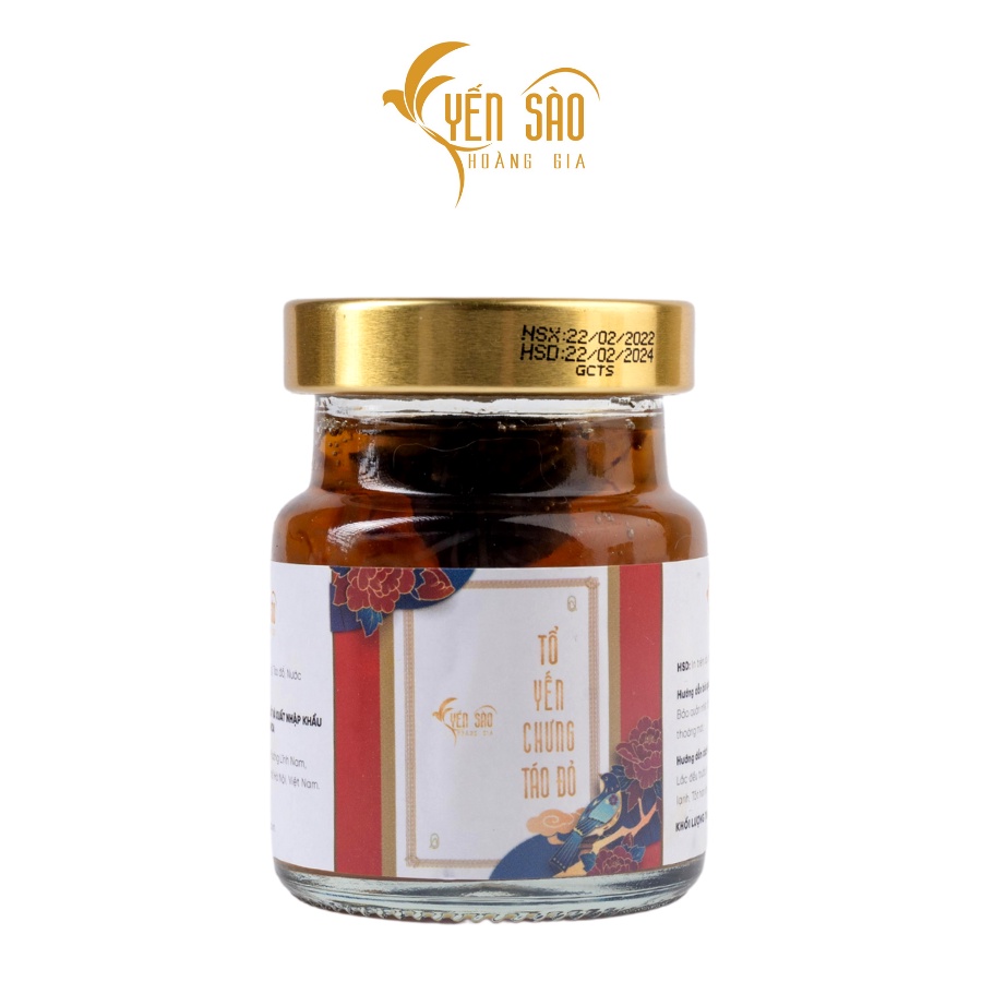 Yến Sào Hoàng Gia Tổ yến chưng nguyên chất táo đỏ 70ml