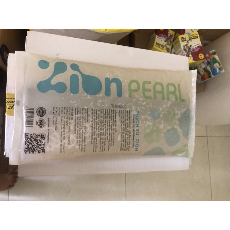 Thạch Trân châu 3Q Trắng Zion Wings Túi 2kg -  3Q Việt Chất Lượng Đài Loan Giòn Dai Sần Sật