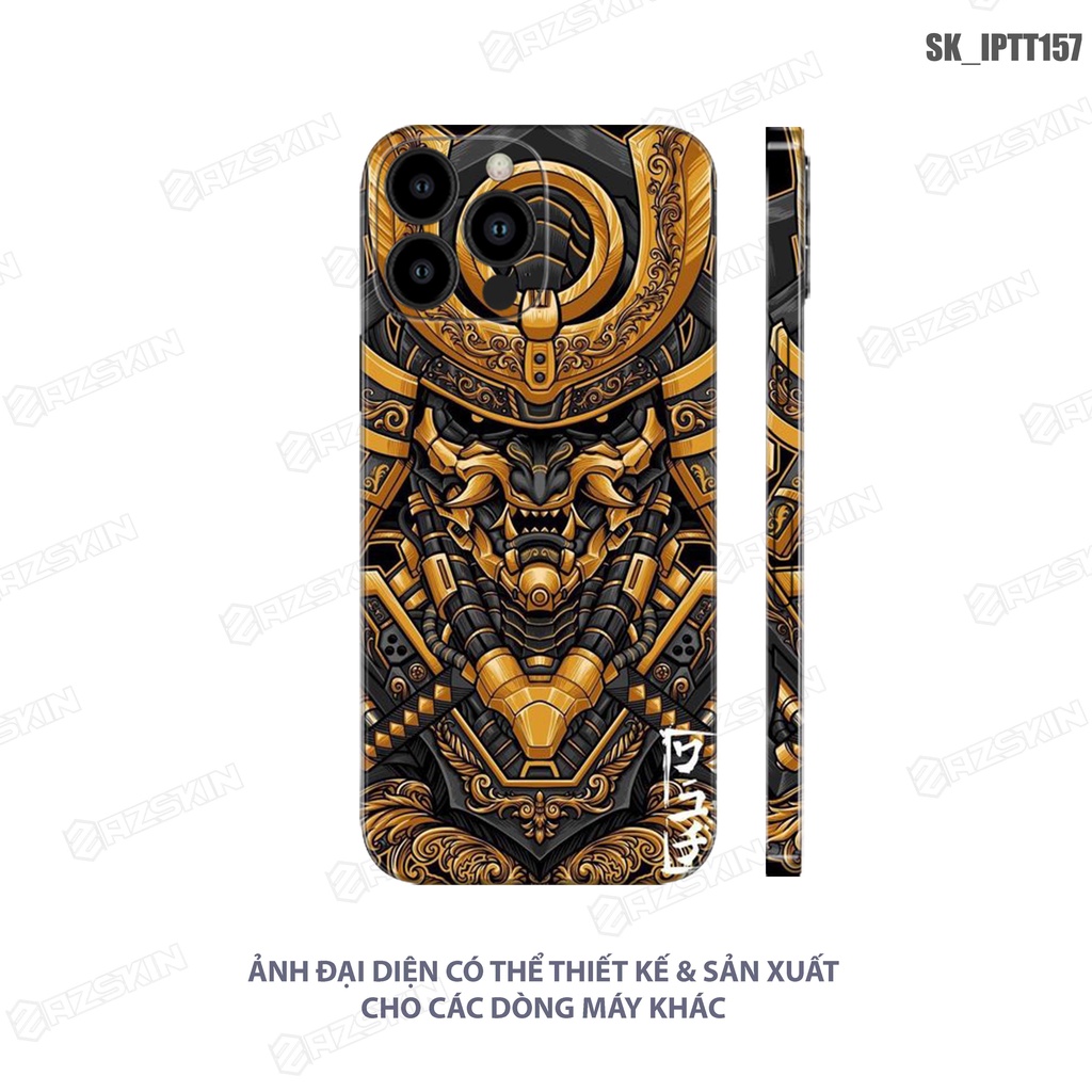 Miếng Dán Skin SAMURAI Gold Cho Mọi Dòng IPhone |SK_IPTT157| Dán Full Lưng Viền, Chất Liệu Film 3M, Cắt Khuôn CNC Dễ Dán