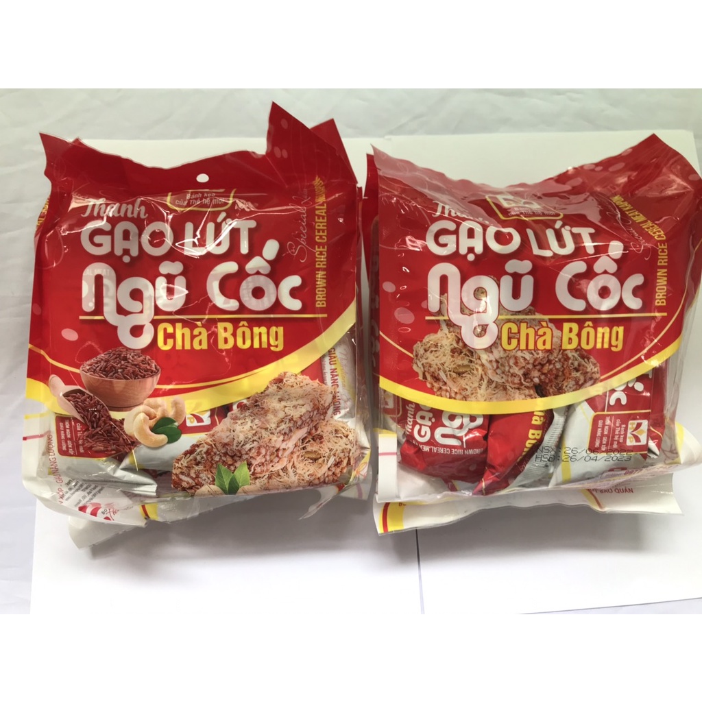 Bánh Ngũ Cốc Gạo Lứt Chà Bông Cereal Brown Rice Meat Kapok 150g (gói 10 thanh)