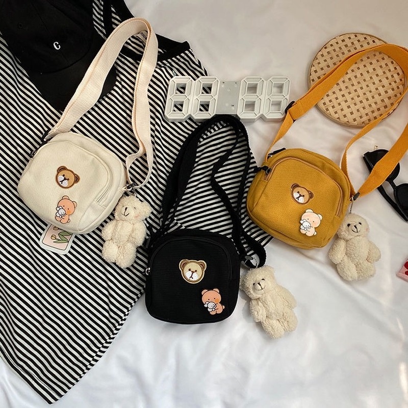 Túi Đeo Chéo Hình Gấu Dễ Thương Xinh Xắn Cao Cấp