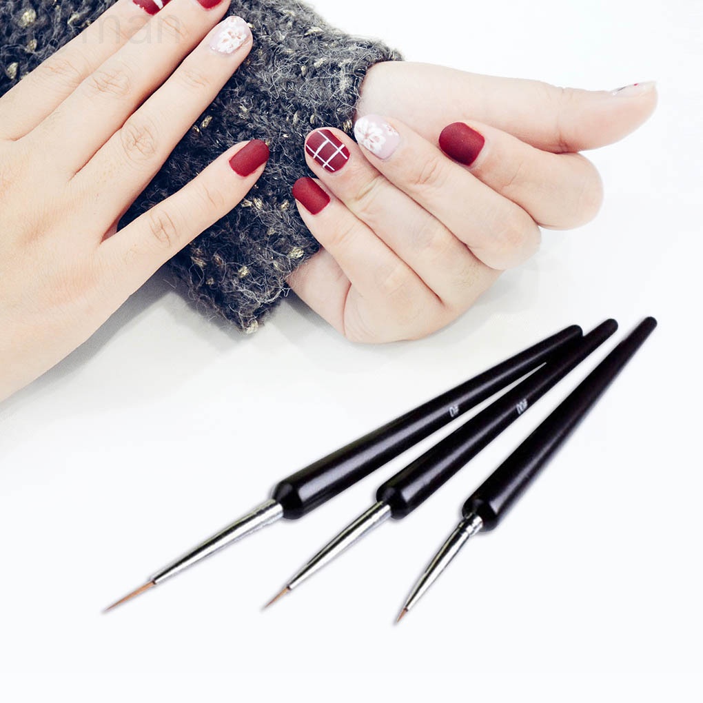 [Hàng mới về] Bộ 3 cọ vẽ trang trí móng tay chuyên dụng
