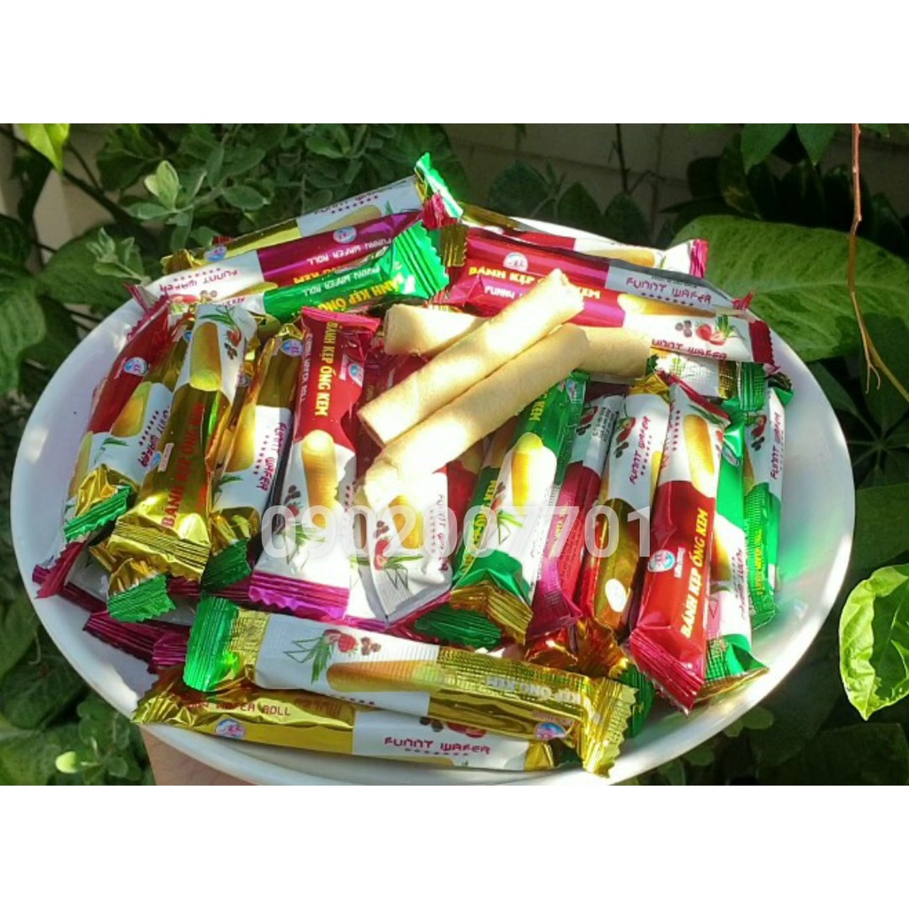 1 Kg Bánh Kẹp Ống Kem Liên Hưng Thơm Ngon