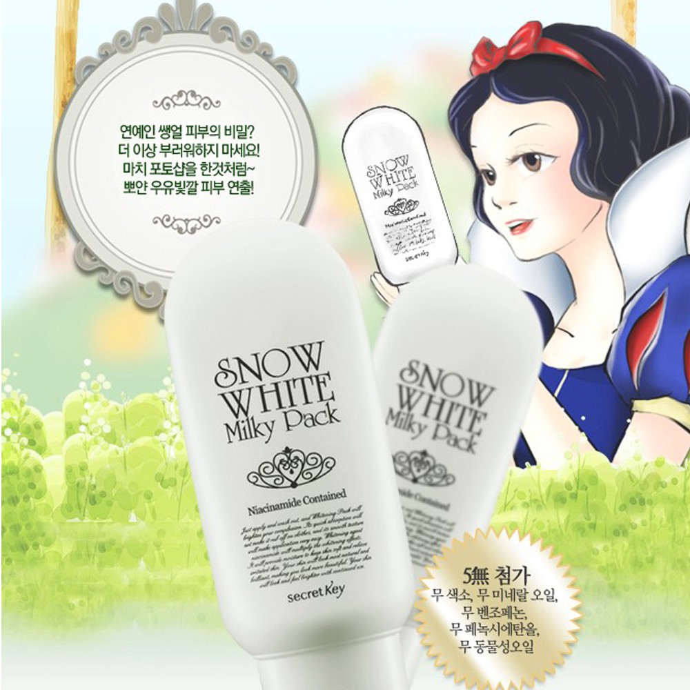 Kem tắm trắng Secret Key Snow White Milky Pack 200g