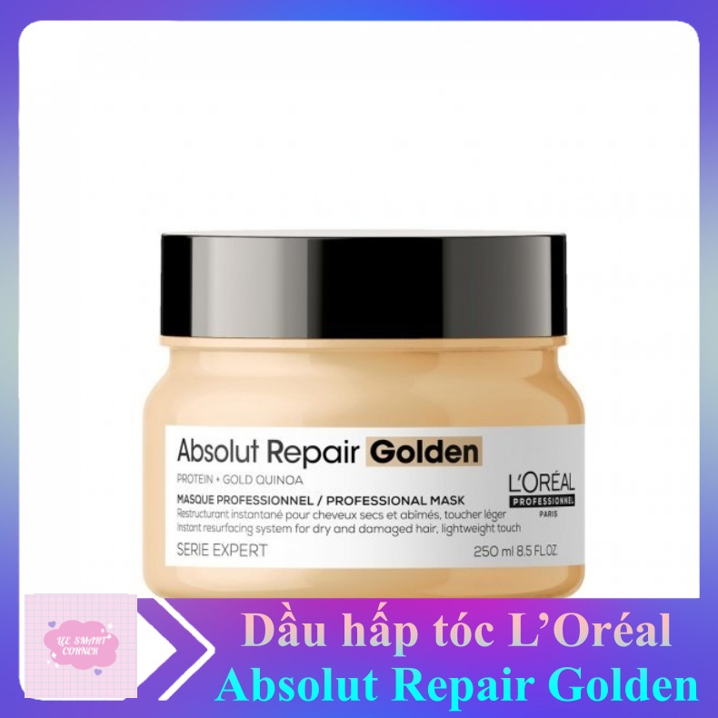 HẤP DẦU LOREAL PROFESSIONEL PHỤC HỒI HƯ TỔN  L’Oréal Absolut Repair Gold Quinoa+ Protein 250ML (hàng