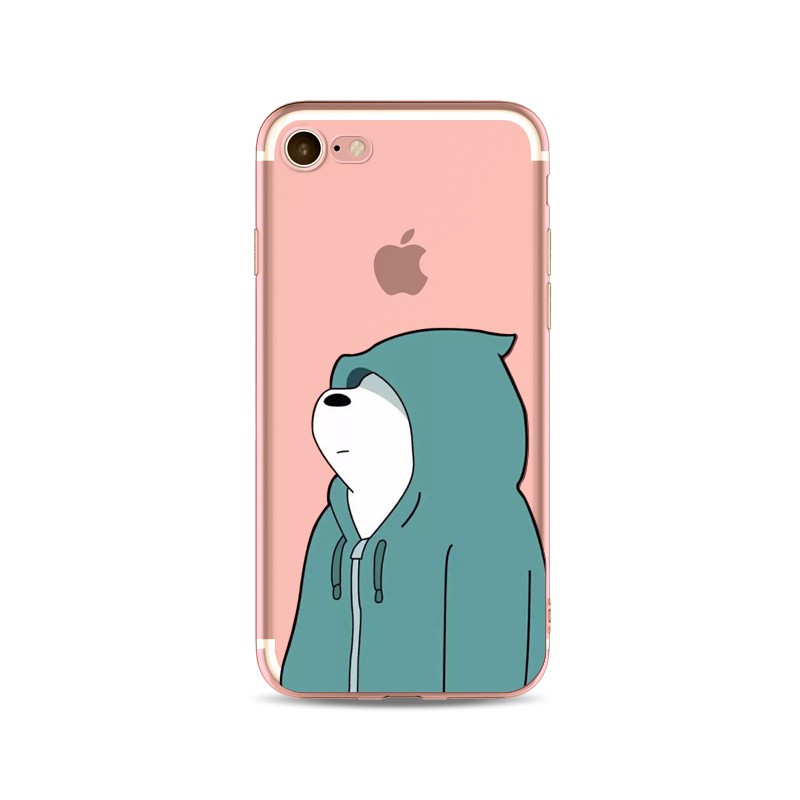 Ốp lưng điện thoại nhựa mềm iPhone X 5 5s SE 6 6s 7 8 6 6Plus 6sPlus 7Plus 8Plus hình chúng tôi là gấu We Bare Bears