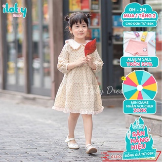 Váy cho bé gái ILABY Daisy Dress thiết kế đơn giản chất vải mềm có lớp lót thấm hút mồ hôi họa tiết hoa điệu đà [V146]