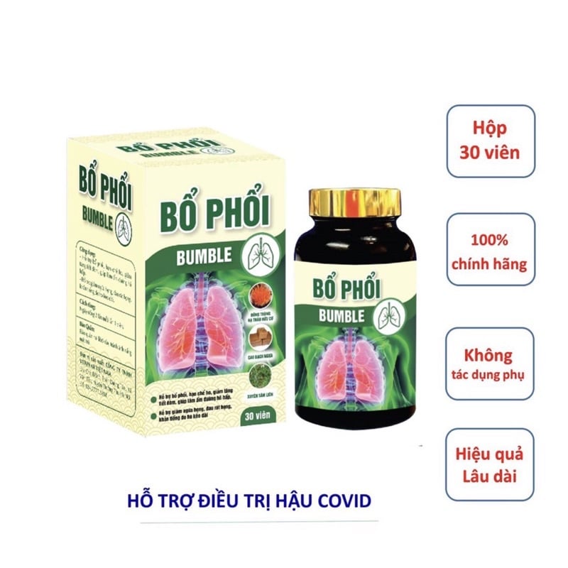 Bổ phổi BUMBLE Thải độc phổi, hỗ trợ giảm ho, giảm đờm, giảm đau rát họng, khàn tiếng