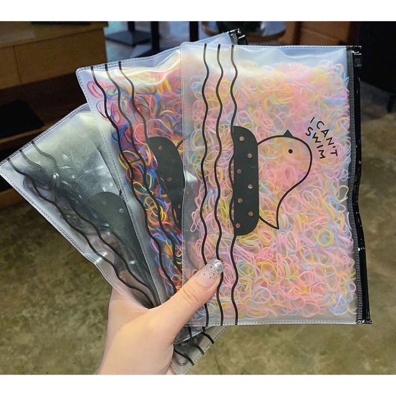 Túi 1000 chun buộc tóc cho bé siêu xinh