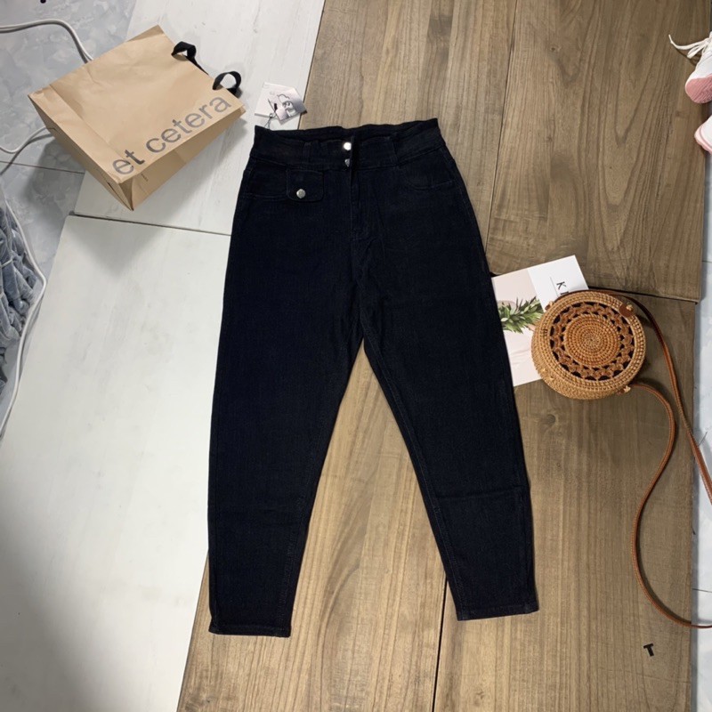 Quần baggy bigsize , quần jean baggy đen bigsize 61-87kg vải co giãn 4 chiều | BigBuy360 - bigbuy360.vn