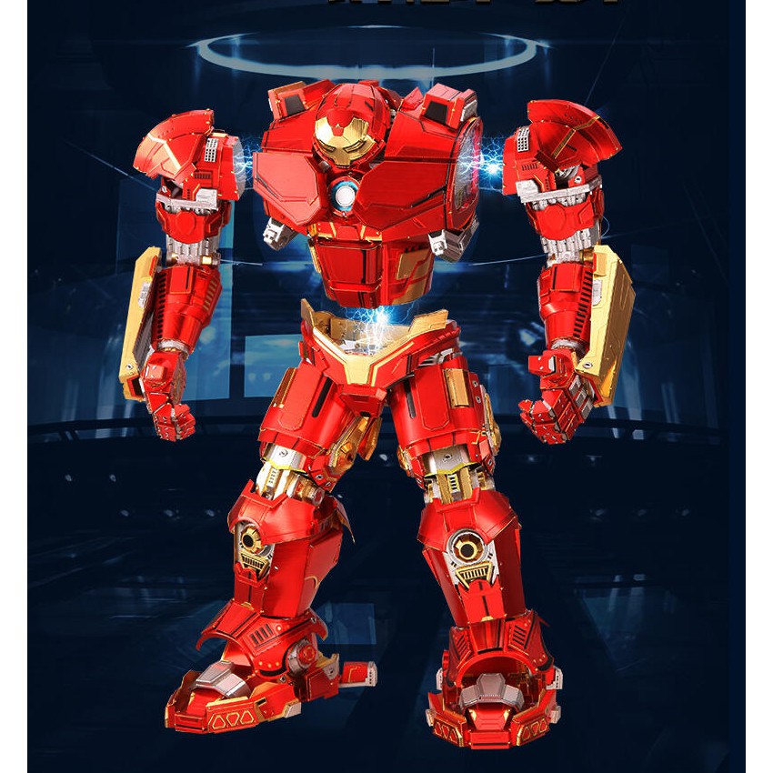 Mô hình lắp ghép kim loại 3d HULK BUSTER (piececool)-có sẵn+tặng khách hàng 1 mẫu 120k tự chọn