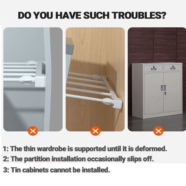 Miếng dán móc đỡ kệ không dấu không cần khoan lỗ cho tủ quần áo