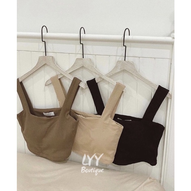 Áo croptop 2 dây bản to có sẵn đệm mút ngực freesize 3 mày chất đẹp LYY BOUTIQUE | BigBuy360 - bigbuy360.vn