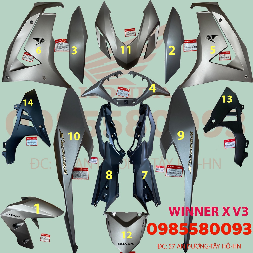 DÀN ÁO WINNER X V3 2022 MÀU BẠC
