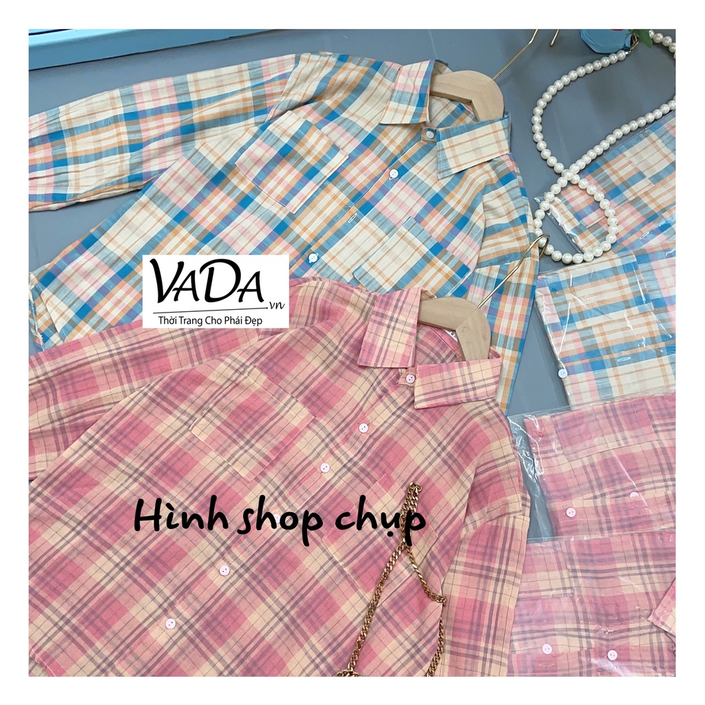 Áo sơ mi tay dài sọc sắc màu đi làm , đi chơi  phối gì cũng xinh -Thời Trang VADA (SỌC) | BigBuy360 - bigbuy360.vn