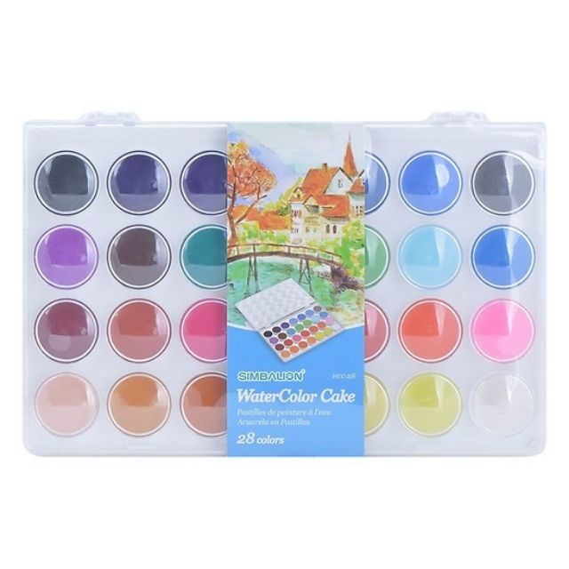 Màu nước bánh dạng khay SIMBALION WCC- 12/16/28/36