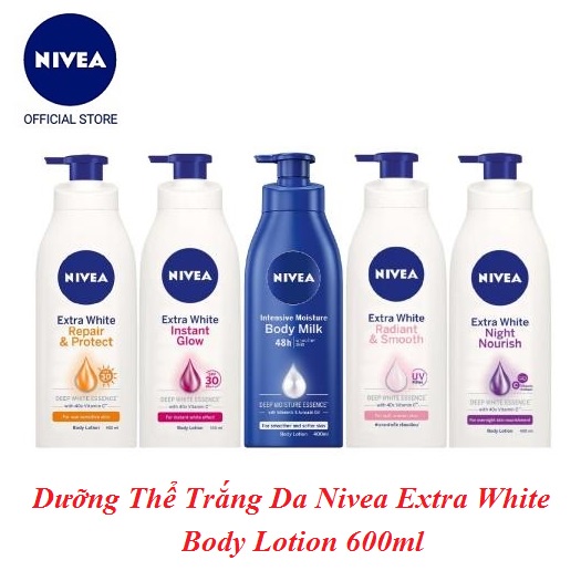 Dưỡng Thể Trắng Mềm Da Nivea 400ml - 600ml - Thái Lan