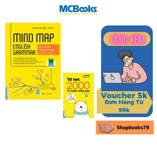 Sách - Combo 2 Cuốn Mindmap English Grammar Ngữ Pháp Tiếng Anh Bằng Sơ Đồ Tư Duy Và Tự Học 2000 Từ Vựng Tiếng Anh