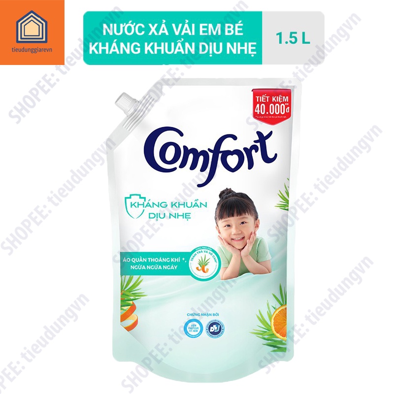 Nước xả vải Comfort Túi 1L5-1L6 💥FREESHIP💥 - Dành cho Da nhạy cảm - Kháng khuẩn dịu nhẹ