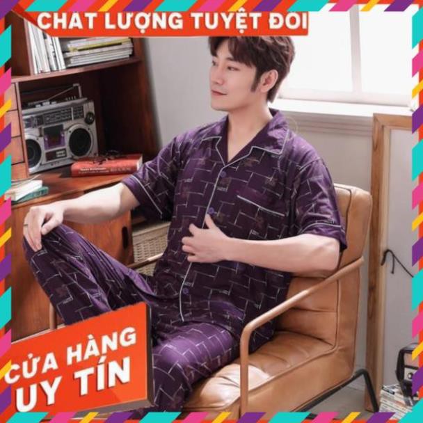 Đồ ngủ pijama nam chất lụa cao cấp [Hàng quảng châu]