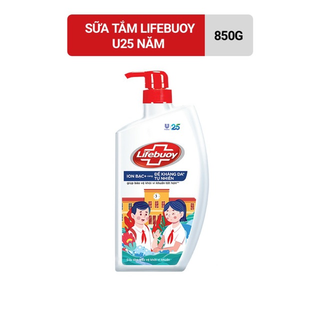 [HSD 2024] Sữa tắm Lifebuoy bảo vệ da vượt trội ion bạc 850g ( 833ml ) / 1,1kg ( 1078ml )