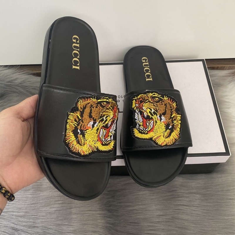Dép Da nam đầu hổ ( dép da hổ )