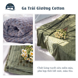 Chăn Hè Thu Lông Tuyết Trơn Màu 2mx2m2 QUEEN BEDDING Chăn Mùa Thu Bề Mặt Dệt Ô Vuông Mịn Màng LT02