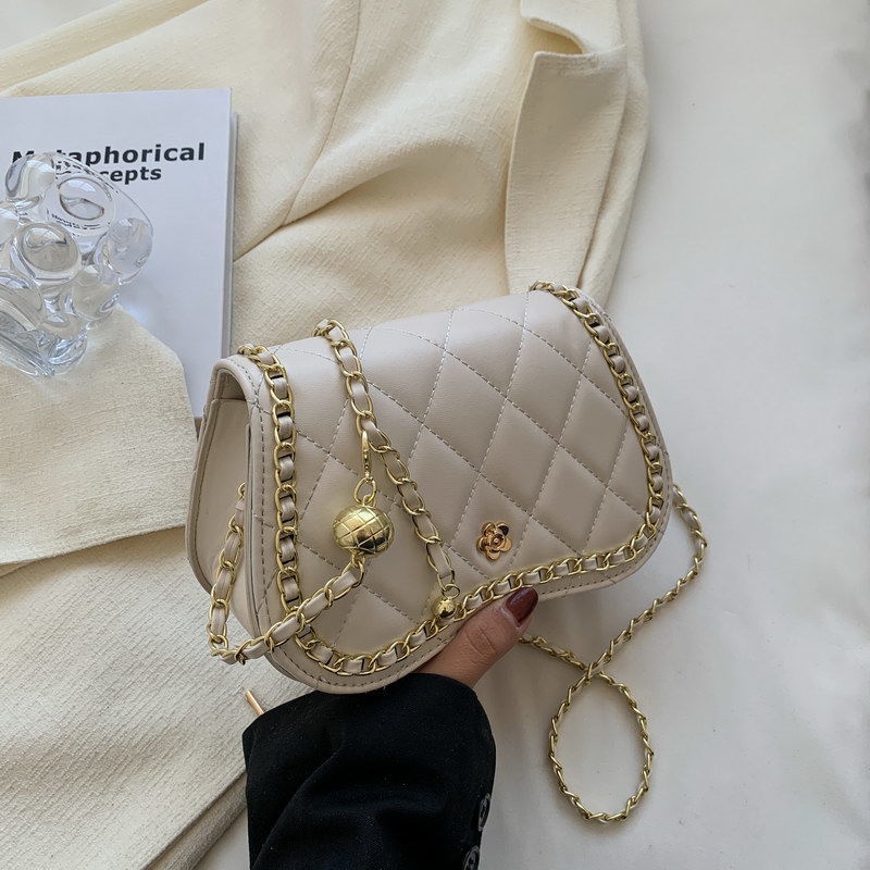 Túi Đeo Vai Hình Vuông Cỡ Nhỏ Phối Dây Xích Thời Trang Cho Nữ