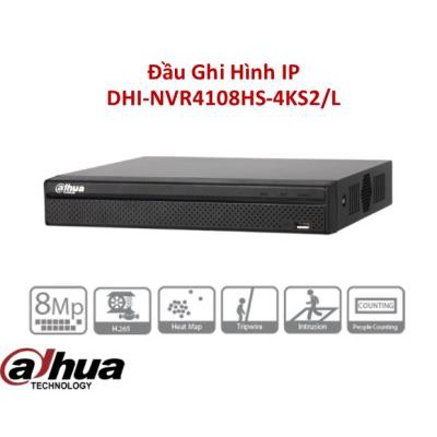 Đầu ghi 8 kênh IP DHI-NVR4108HS-4KS2/L (hàng chính hãng DSS bảo hành 24 tháng)