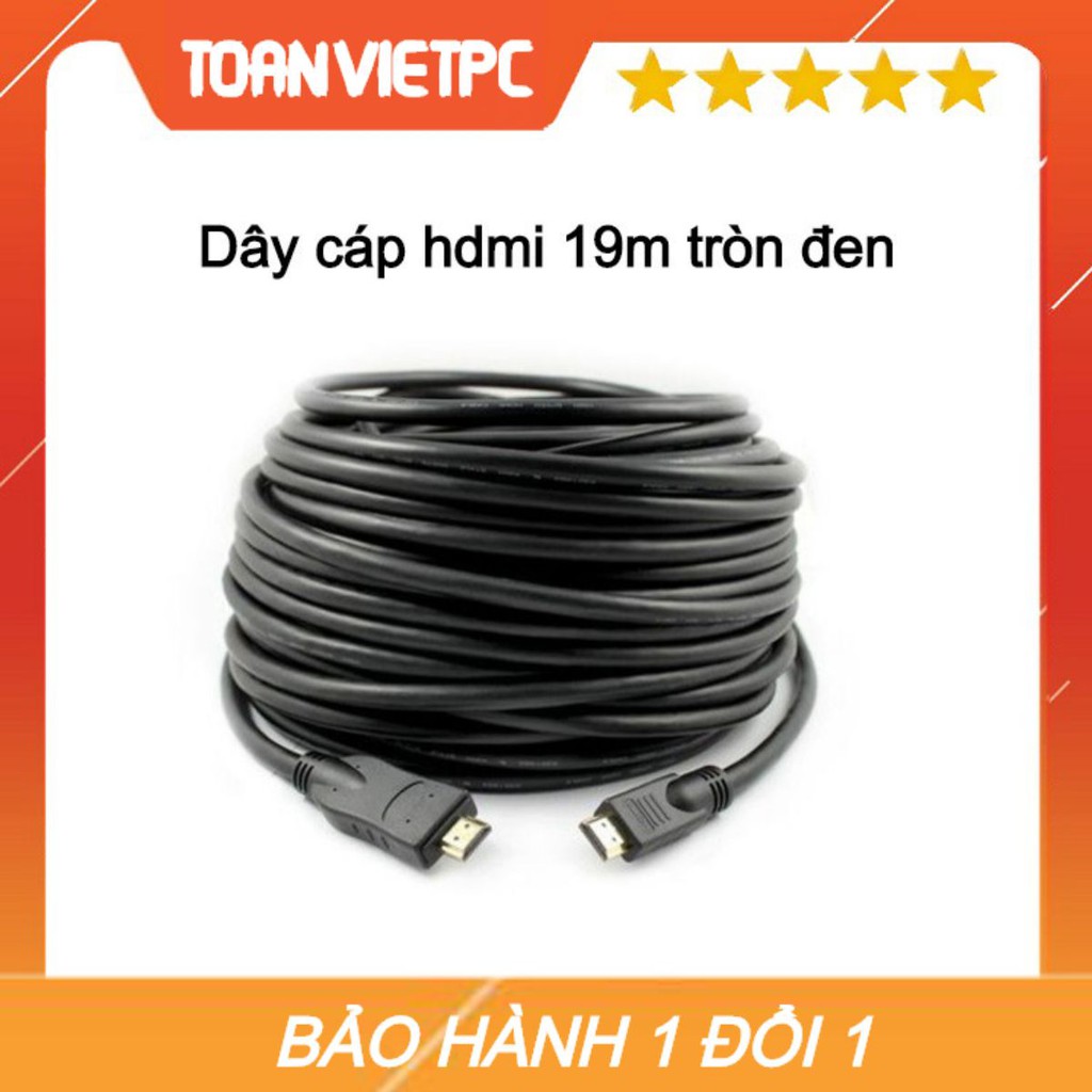 Cáp hdmi 19m full hd | dây hdmi 19m tròn đen