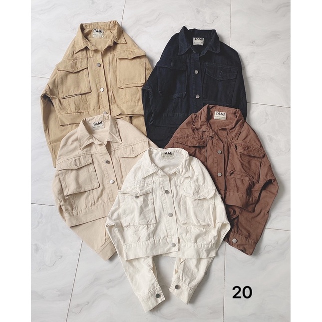 FREESHIP Áo Khoác Cánh Dơi VNxK Kaki Croptop 3 màu NÂU VÀ TRẮNG FREESIZE bigsize