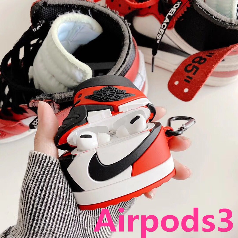 Vỏ bọc silicone bảo vệ hộp đựng tai nghe Airpods 1 2 3 Pro họa tiết Air Jordan