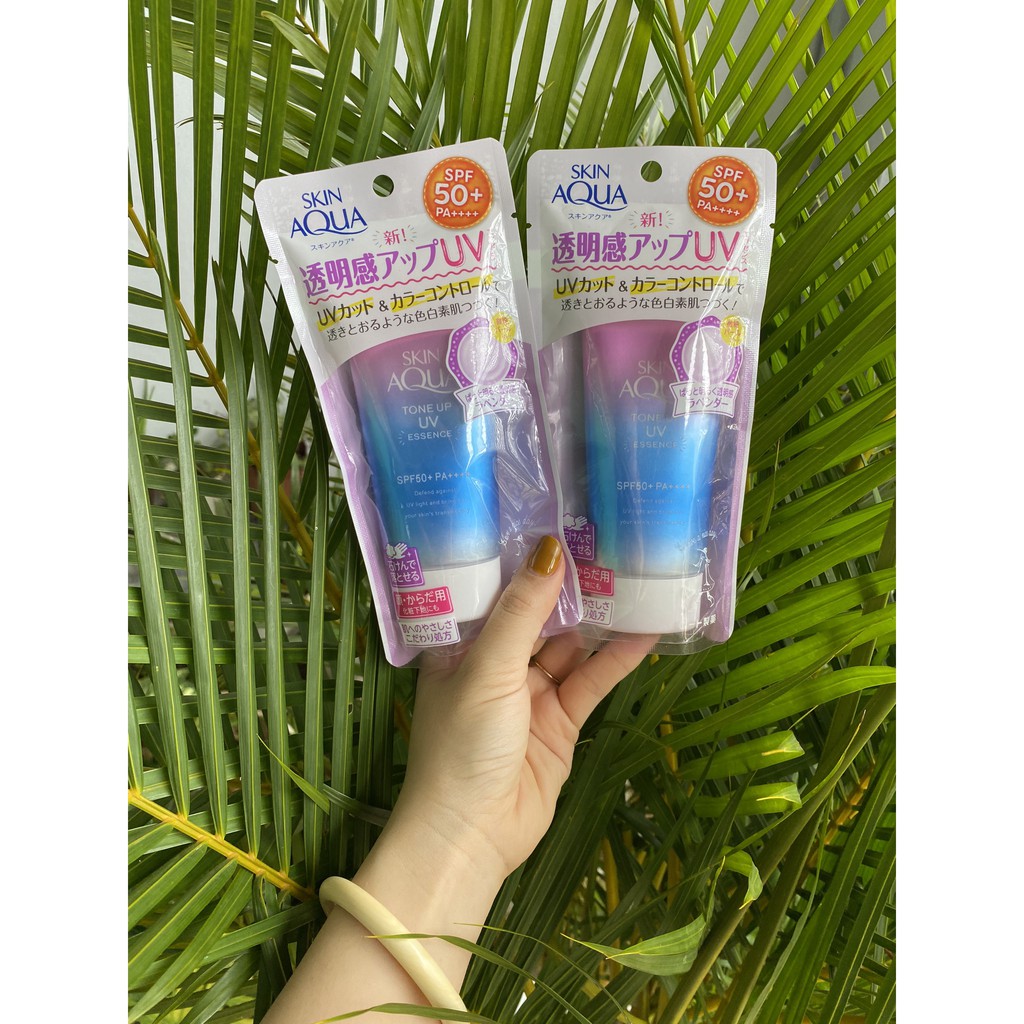 Kem chống nắng Skin Aqua Tone Up UV Essence SPF 50 Nội Đia Nhật có sẵn