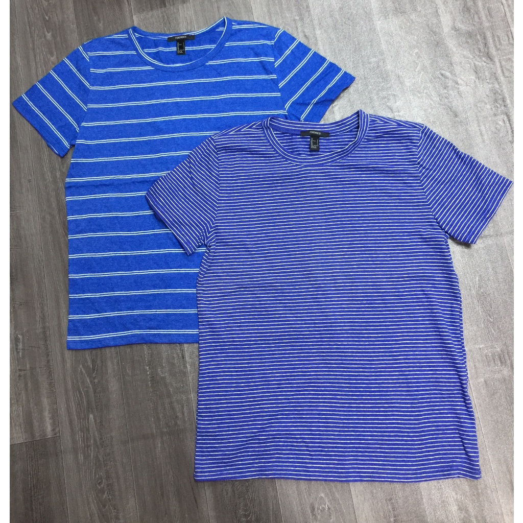 Áo Thun F21 Sọc Ngang Tay Ngắn - 3421