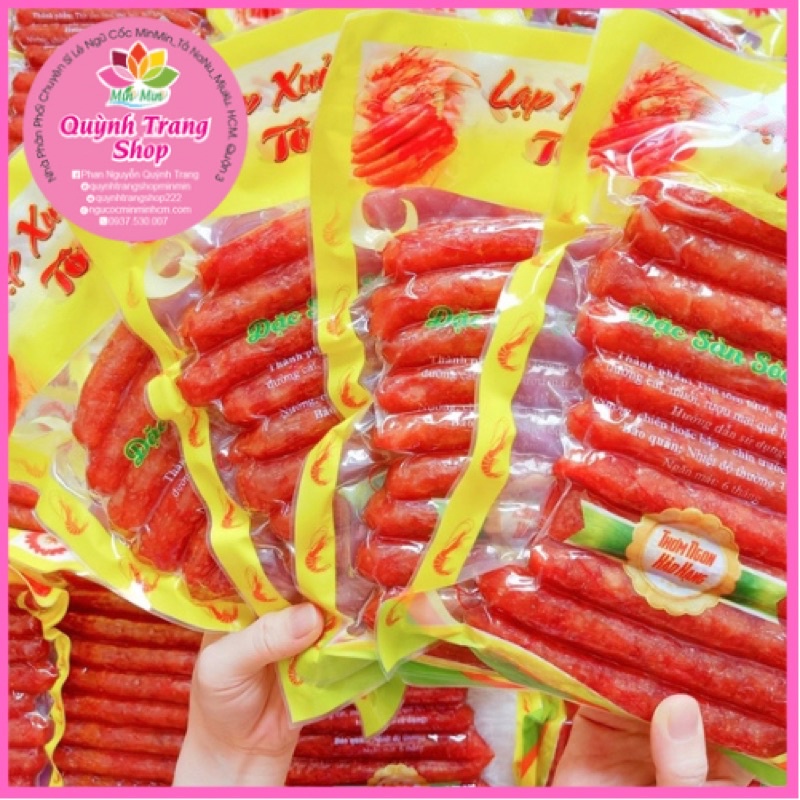 Lạp Xưởng Tôm Hảo Hạng  Đặc Biệt _Đặc sản Sóc Trăng_Loại 1 Bao Ngon.