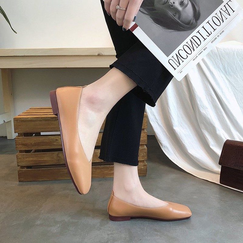 Giày Búp Bê Mũi Vuông Phong Cách Hàn Quốc Thanh Lịch Dành Cho Nữ | BigBuy360 - bigbuy360.vn