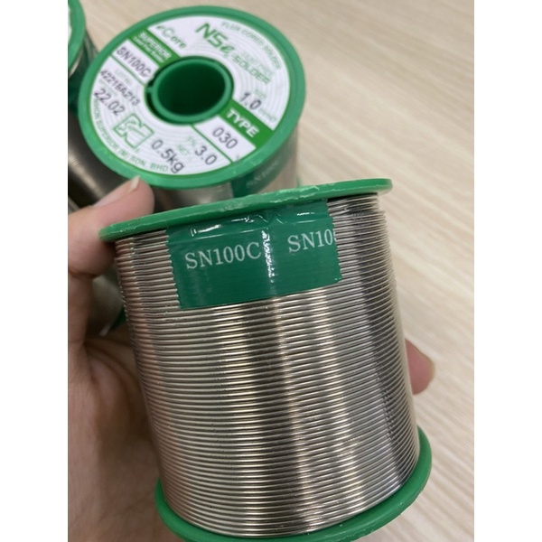 THIẾC HÀN KHÔNG CHÌ - THIẾC TINH 100%-made in JAPAN - NHẸ LỬA,Sáng BÓNG ,đường kính 0.8mm & 1.0mm