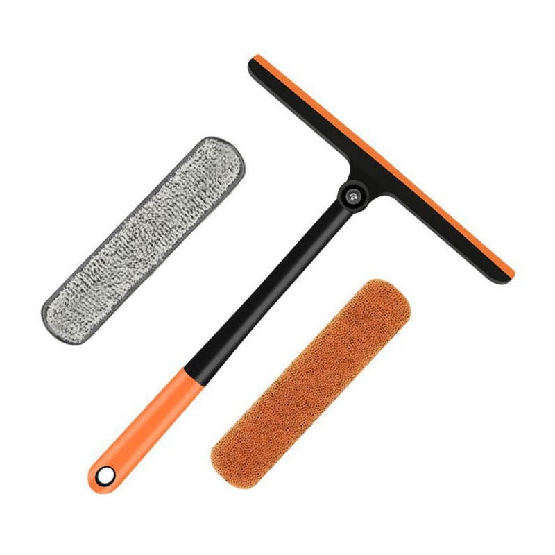 Cây lau kính thông minh 3in1 lau kính kèm gạt nước silicone xoay 360 độ chống trượt nhỏ gọn đa năng tiện lợi