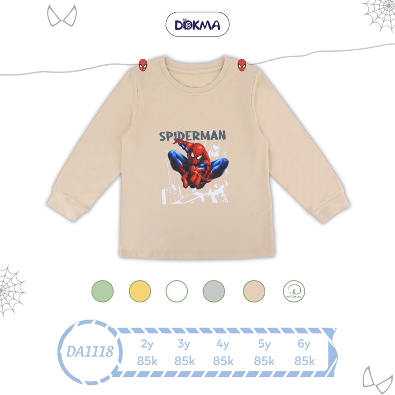 Áo dài tay cổ tròn bé Trai dokma (2-6y)DA1118