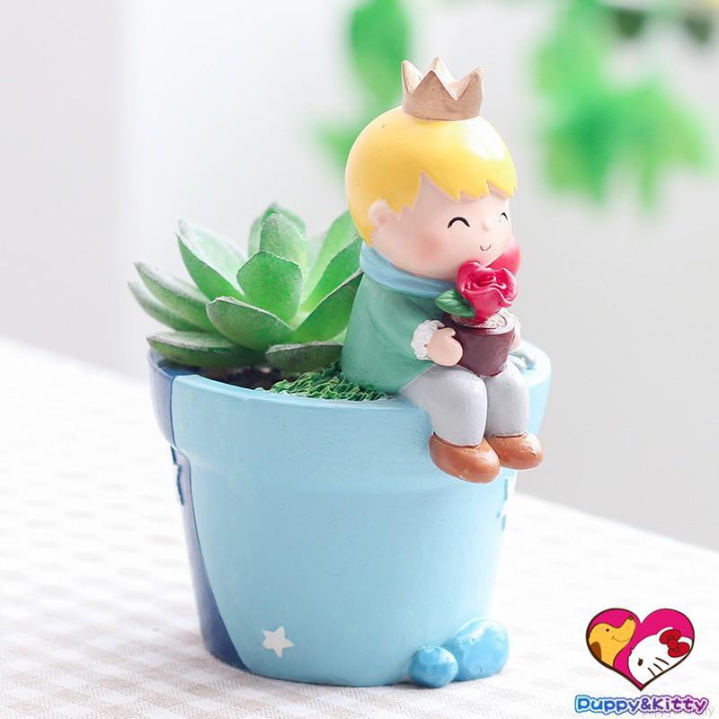 Puppyandkitty A Variety Of Sizes Cute Little Prince Decoration Succulent Flower Pot-Planting Garden Tool