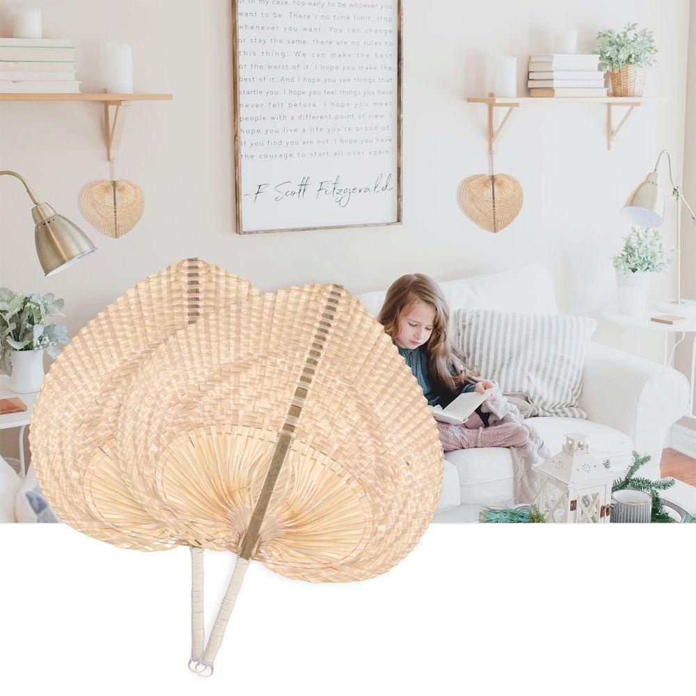 Quạt Tre Tự Nhiên Handmade Treo Tường Trang Trí Mùa Hè