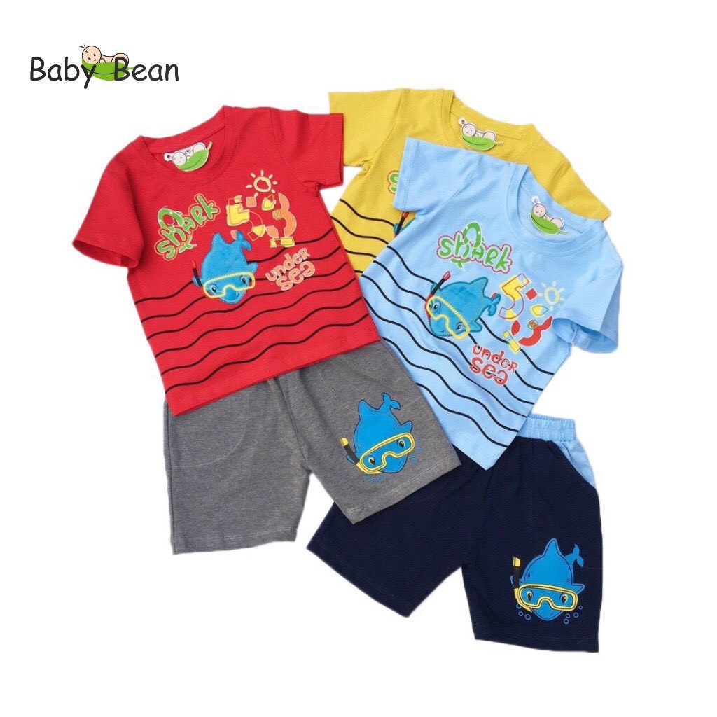 [MÃ THƯƠNG HIỆU YÊU THÍCH Voucher giảm 10%] Bộ Đồ Thun Cotton In Hoạt Hình Bé Trai BabyBean